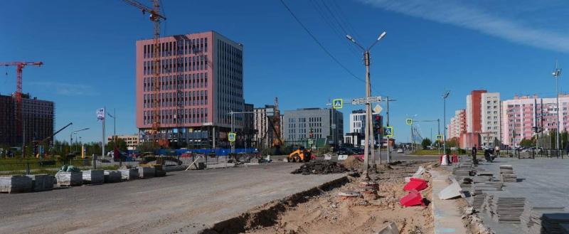 На улице 70 лет Октября в Новом Уренгое появятся дополнительные стоянки и тротуары (ФОТО)
