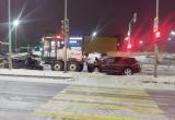 Водитель Lexus из Нового Уренгоя протаранил полицейский УАЗ и вписался в грейдер (ФОТО) 