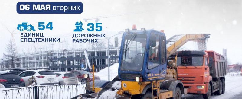 График уборки снега в Новом Уренгое от УГСК на 6 мая